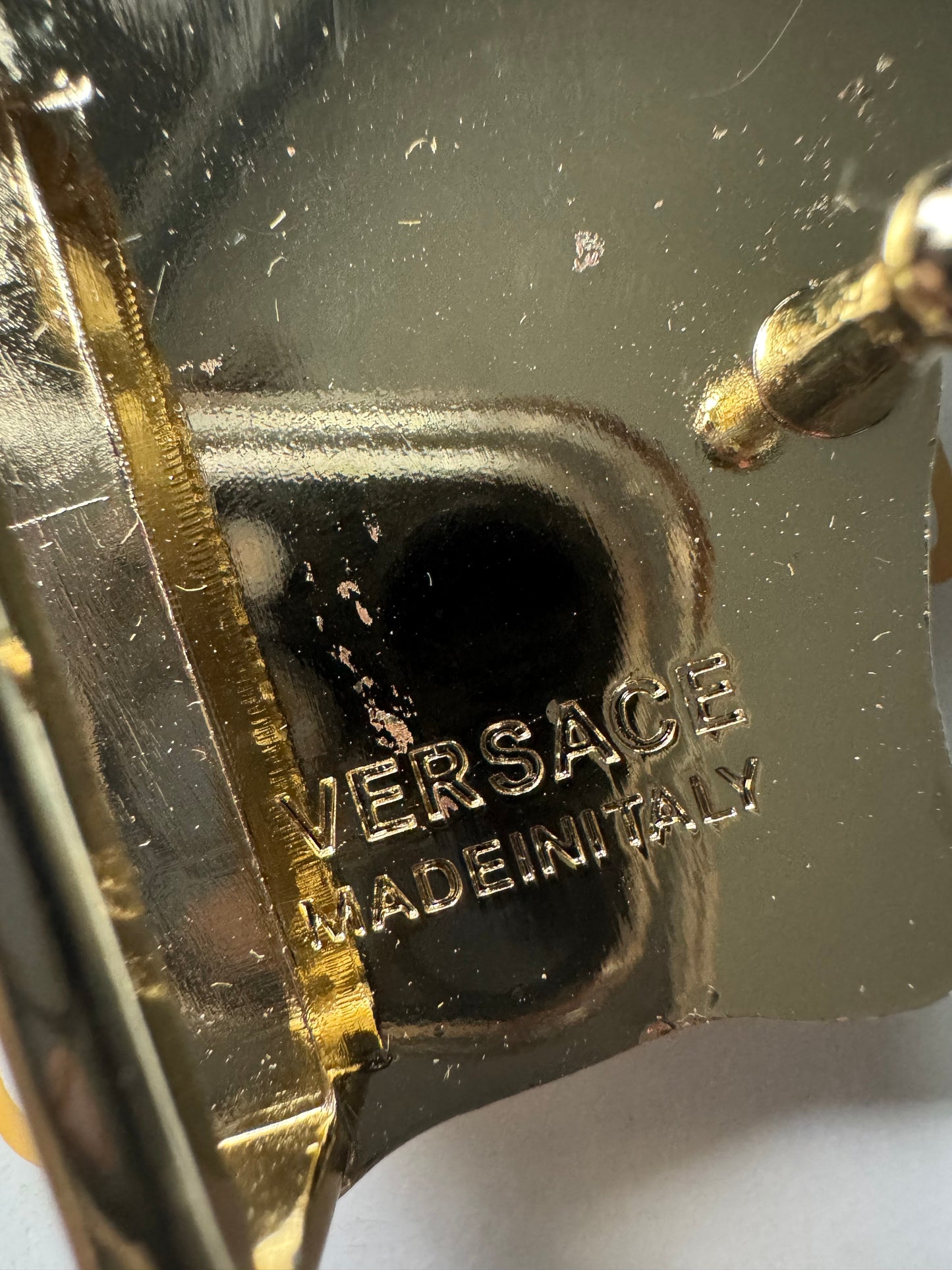 Versace Gold Medusa Leather Belt