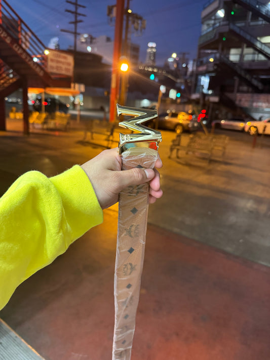 MCM Brown Leather Belt