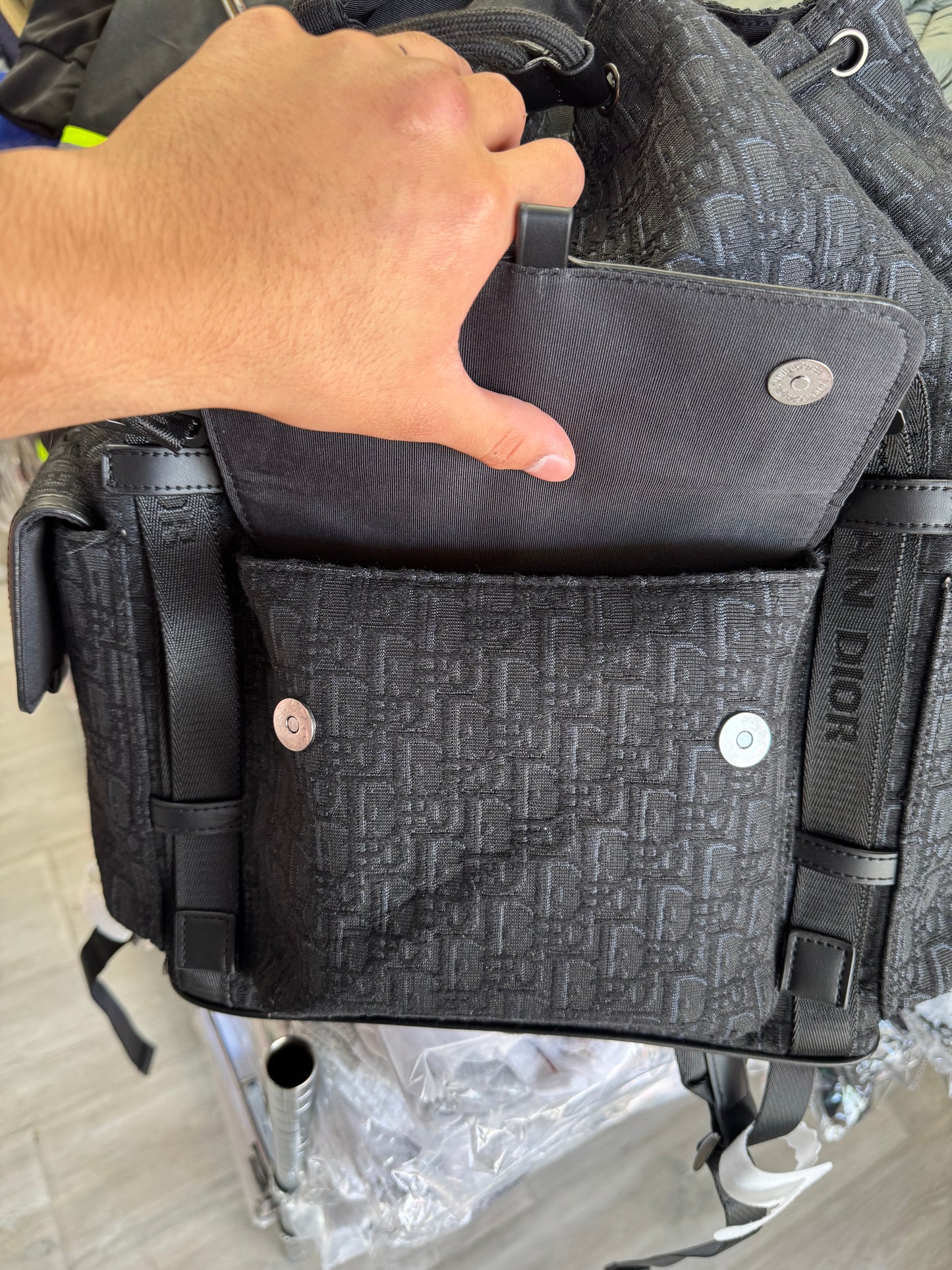 Black Dior Backpack