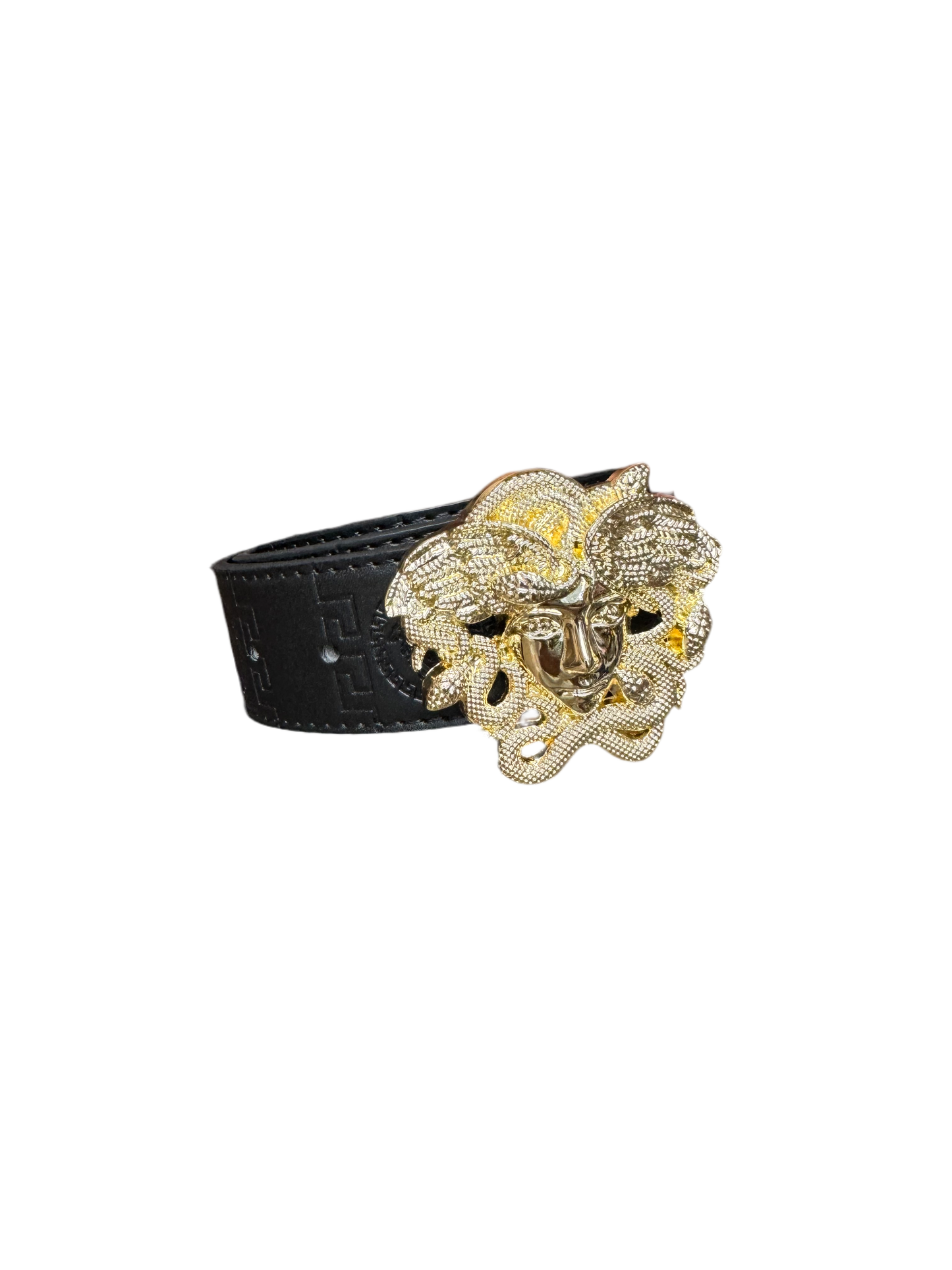 Versace Gold Medusa Leather Belt