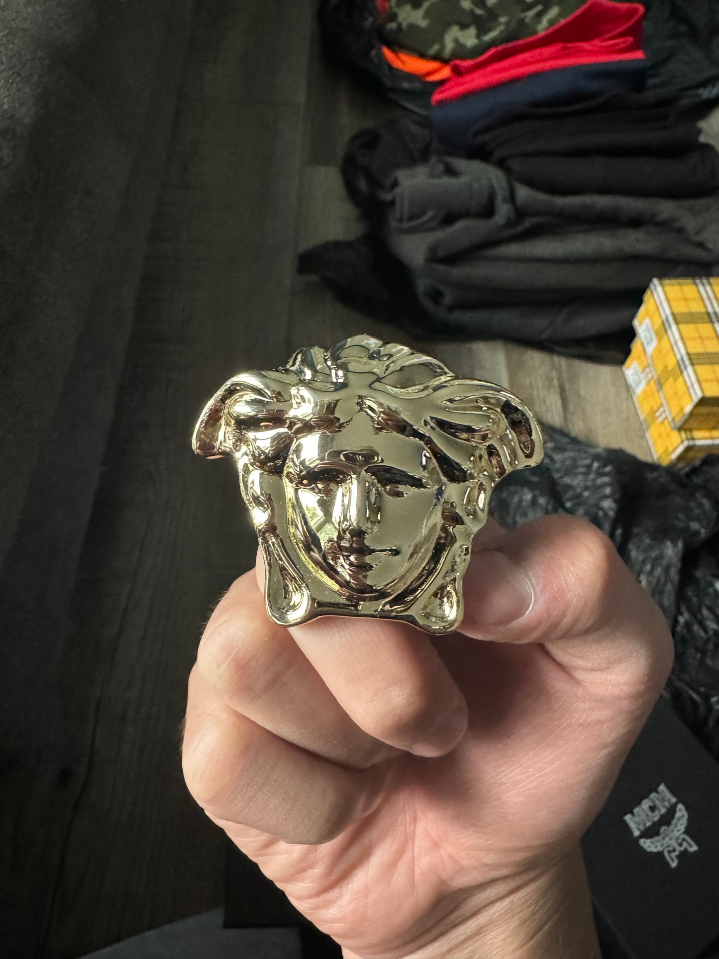 Versace Gold Medusa Leather Belt