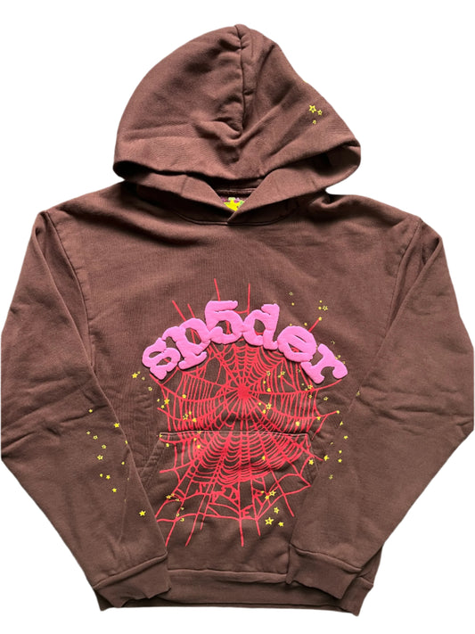 Brown Sp5der Hoodie