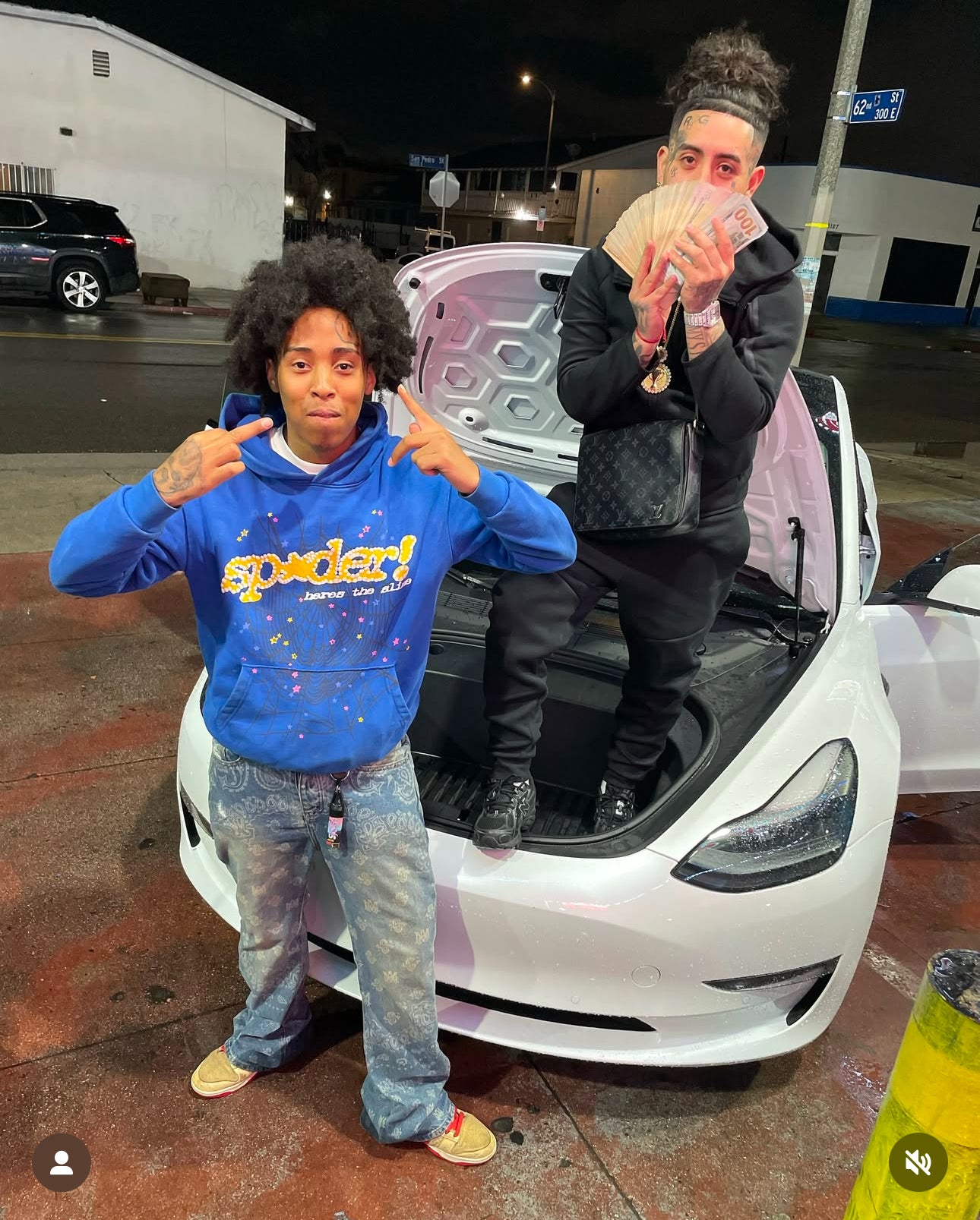 Royal Blue Sp5der Hoodie