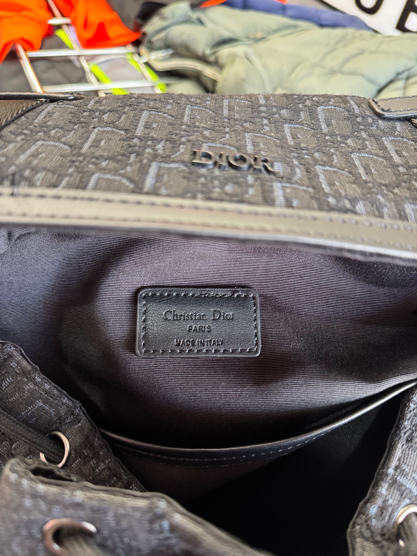 Black Dior Backpack