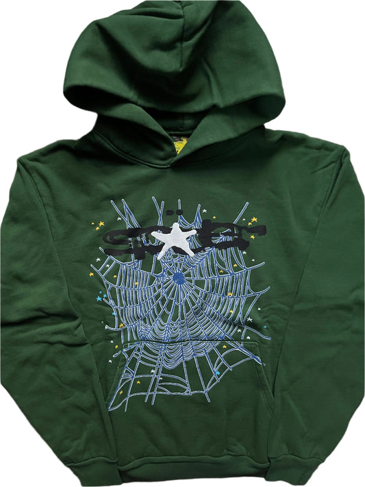 Hunter Green Sp5der Hoodie