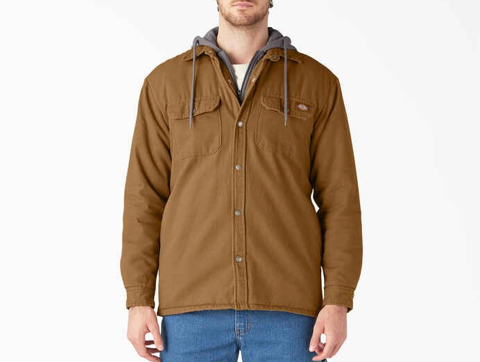 Dickies Water Repellent Duck Hooded Shirt Jacket