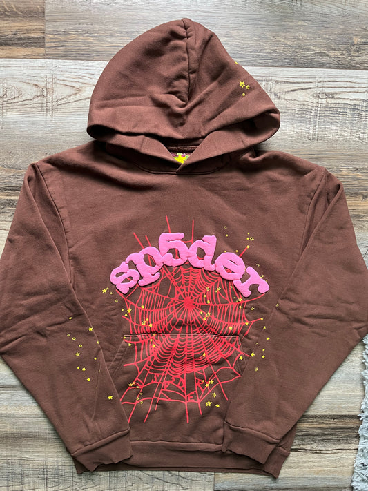 Brown Sp5der Hoodie